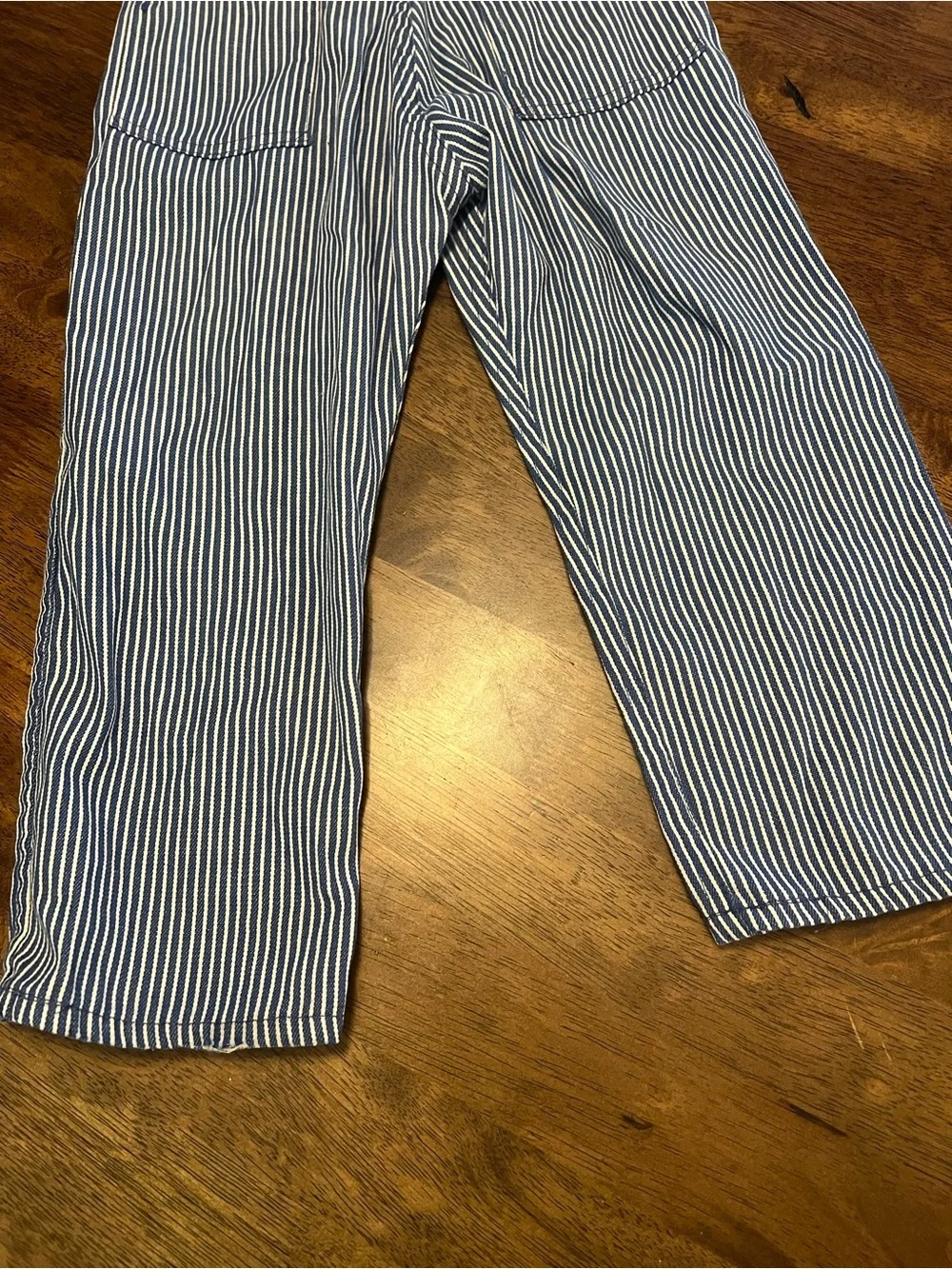 Vintage 70s 80s Osh Kosh Hickory Stripe Toddler Overalls Sz 5/6 Kids
